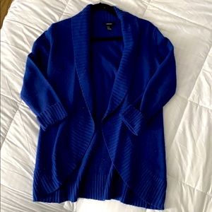 Forever21 Cozy Knit Royal Blue Chunky Cardigan